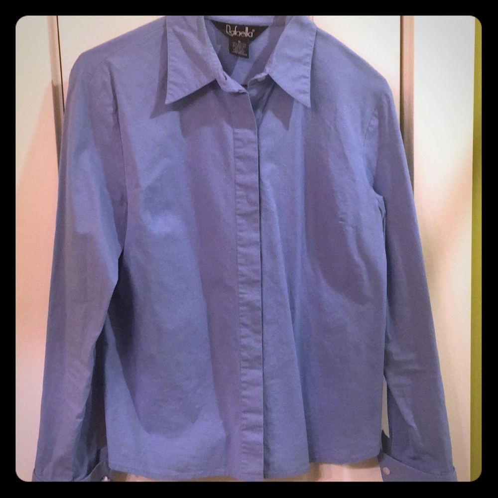 Button down blue top M